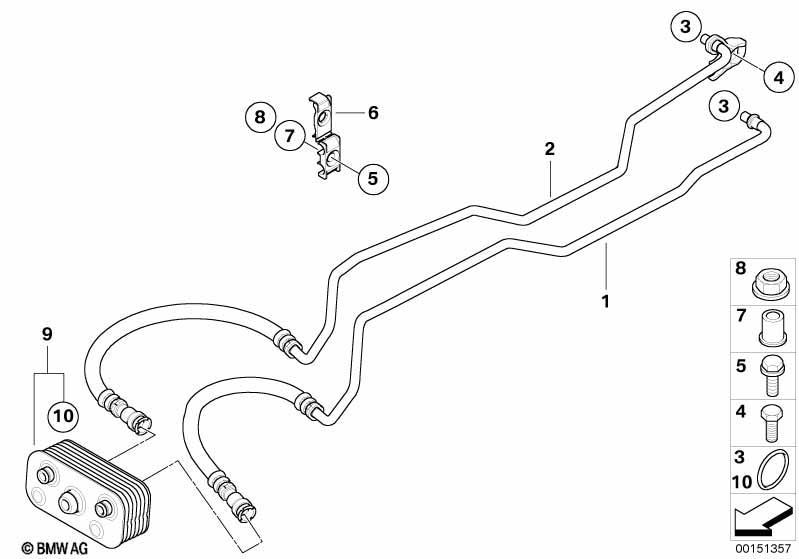 Ölkühlerleitung/Wärmetauscher