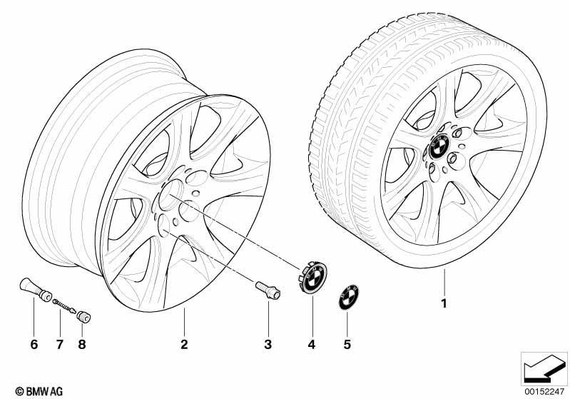 BMW LM Rad Sternspeiche 185