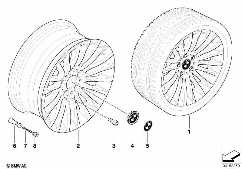 BMW LM Rad Radialspeiche 187