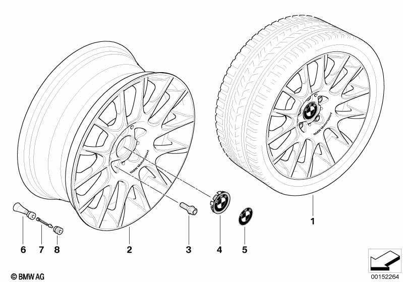 BMW LM Rad Radialspeiche 216