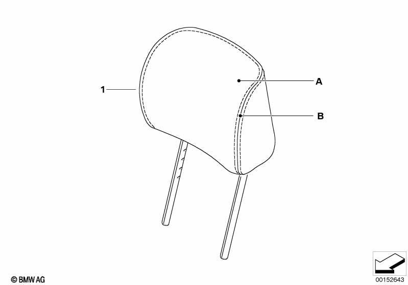 Individual Kopfstütze vorne Leder