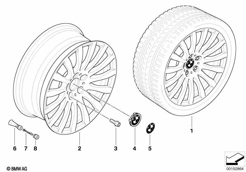 BMW LM-Gussrad Radialspeiche 190