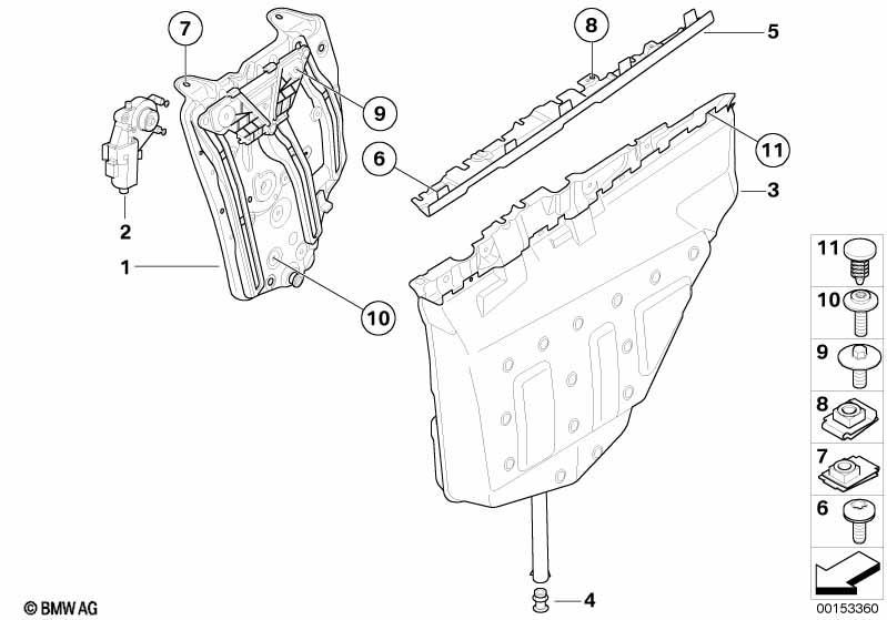 Türfenstermechanismus hinten