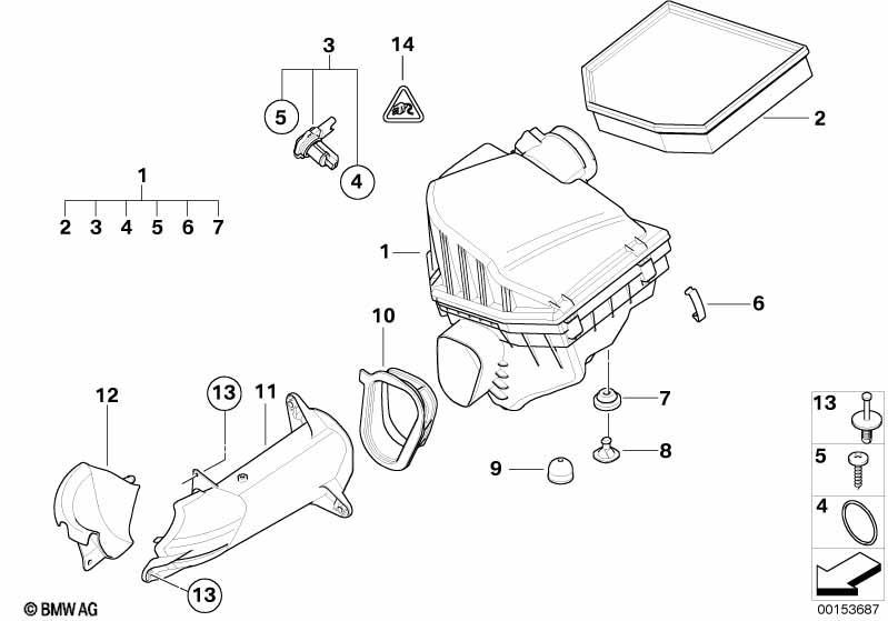 Ansauggeräuschdämpfer/Filtereinsatz/HFM