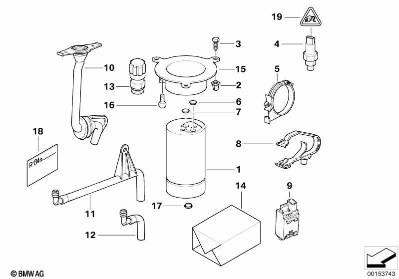 Trocknerflasche/Druckschalter/Kleinteile