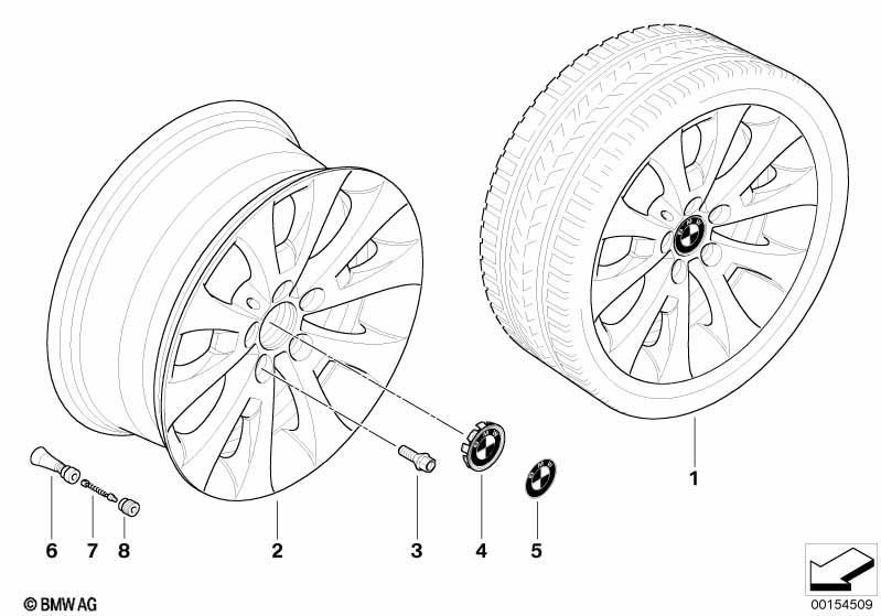 BMW LM Rad V-Speiche 206