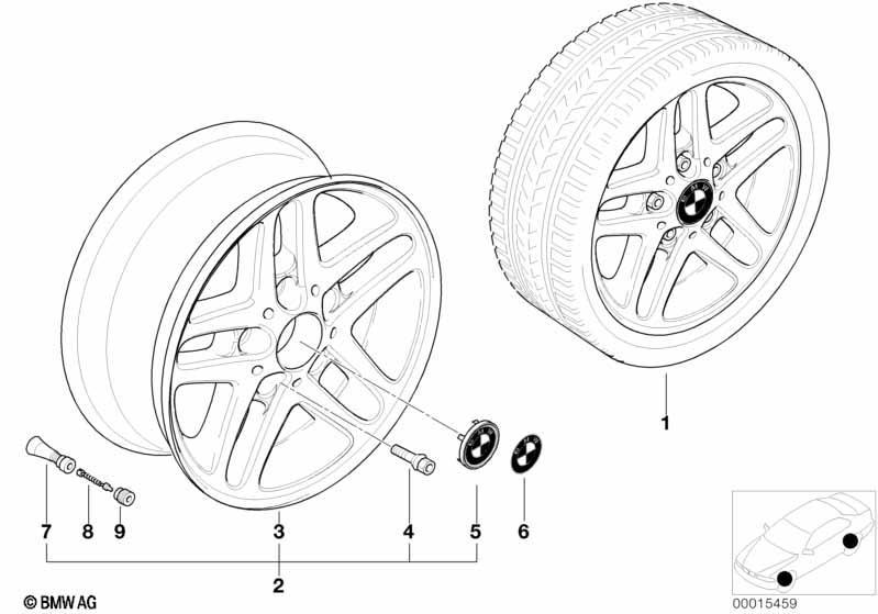 BMW LM Rad Doppelspeiche 53