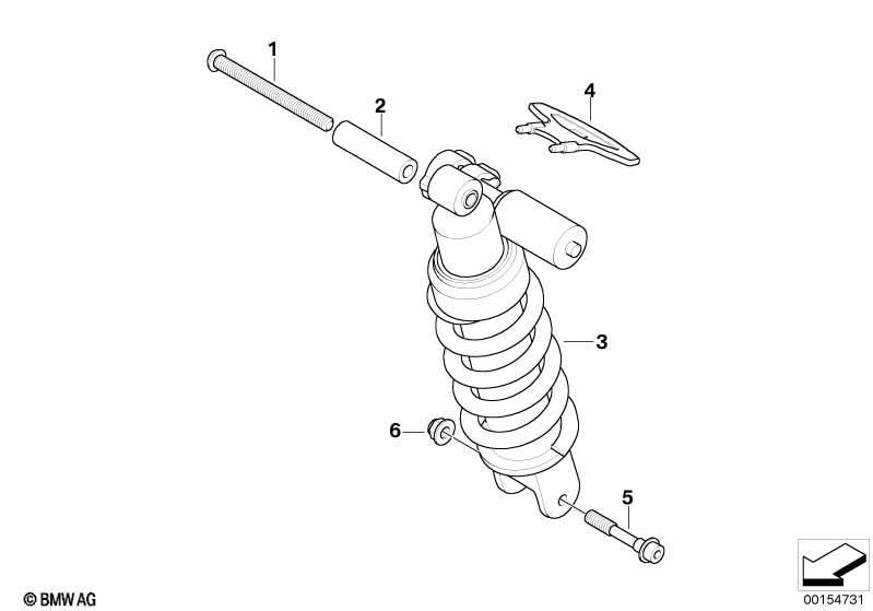 Federbein hinten