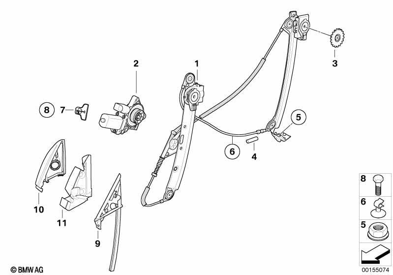 Türfenstermechanismus vorn