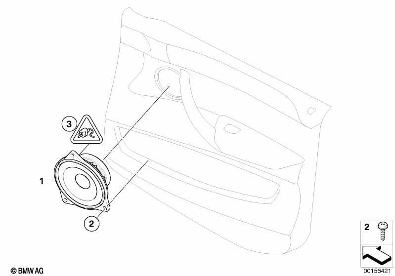 Einzelteile Stereo System Tür vorne