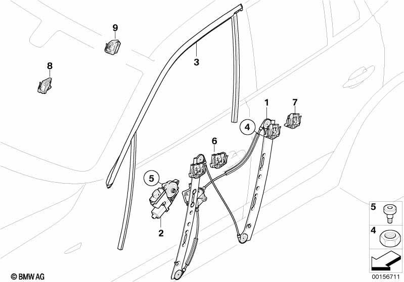 Türfenstermechanismus vorn