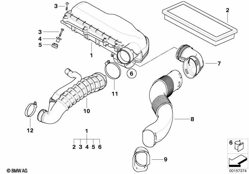 Ansauggeräuschdämpfer/Filtereinsatz