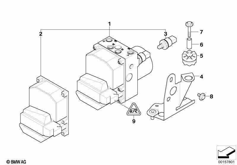 Hydroaggregat DSC/Steuergerät/Halterung