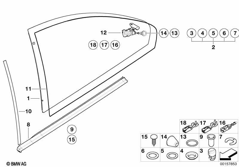 Türfenstermechanismus hinten