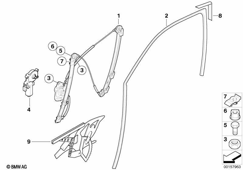 Türfenstermechanismus vorn