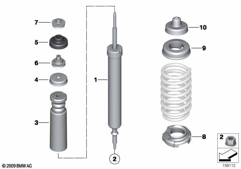 Federbein hinten Anbauteile