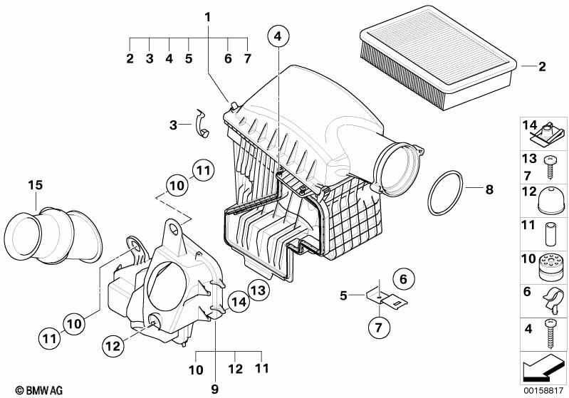 Ansauggeräuschdämpfer/Filtereinsatz