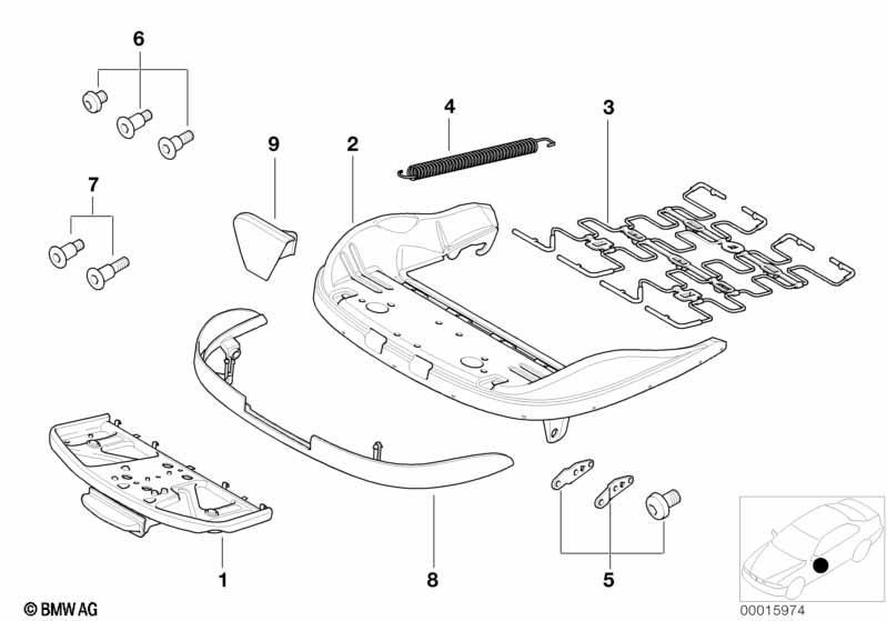 BMW Sportsitz Sitzrahmen mechanisch