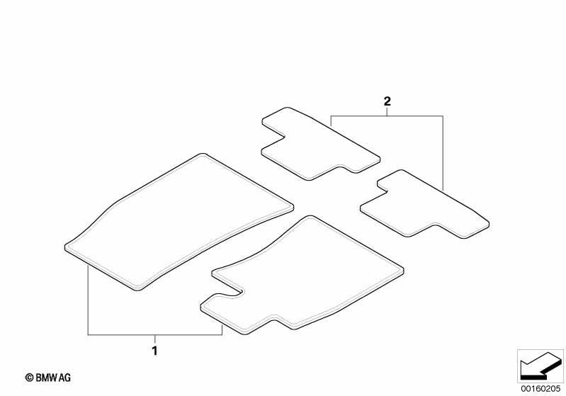 Nachrüstung Fussmatten Textil