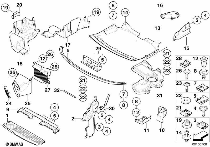 Abschirmung Motorraum/Luftführung