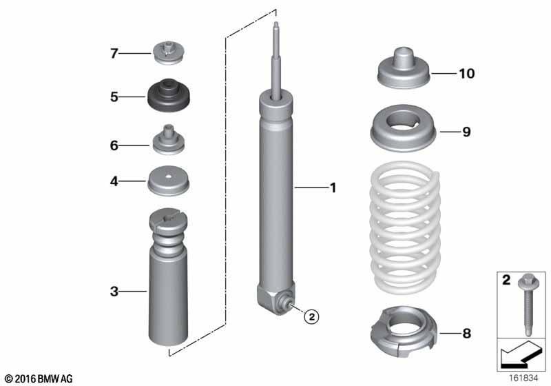 Federbein hinten Anbauteile