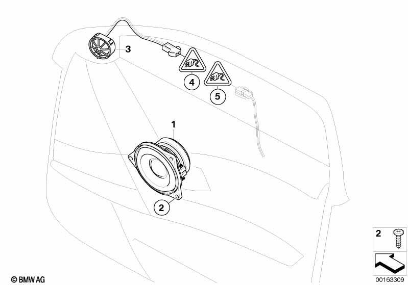 Einzelteile HiFi System Tür vorne