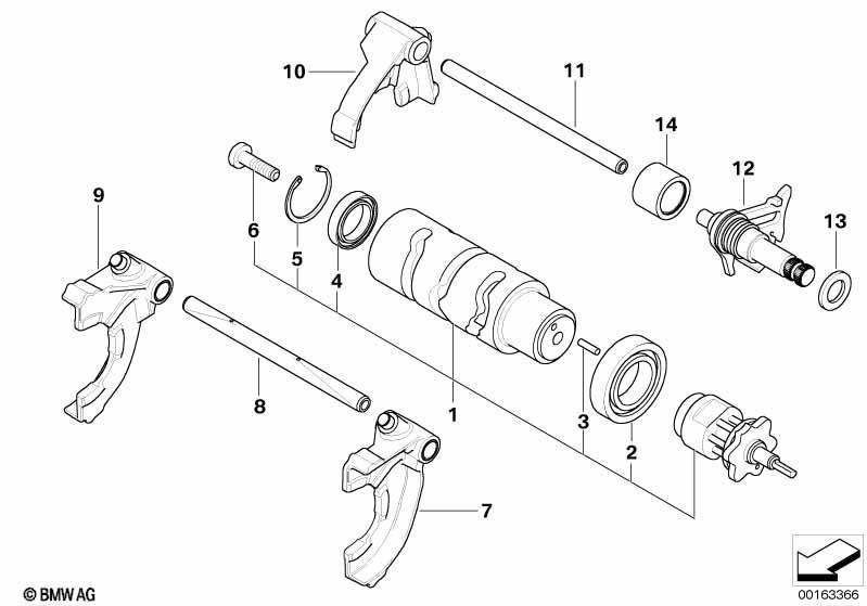 6 Gang Getriebe-Schaltungsteile