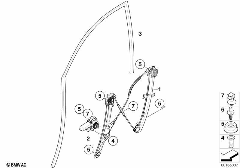 Türfenstermechanismus vorn