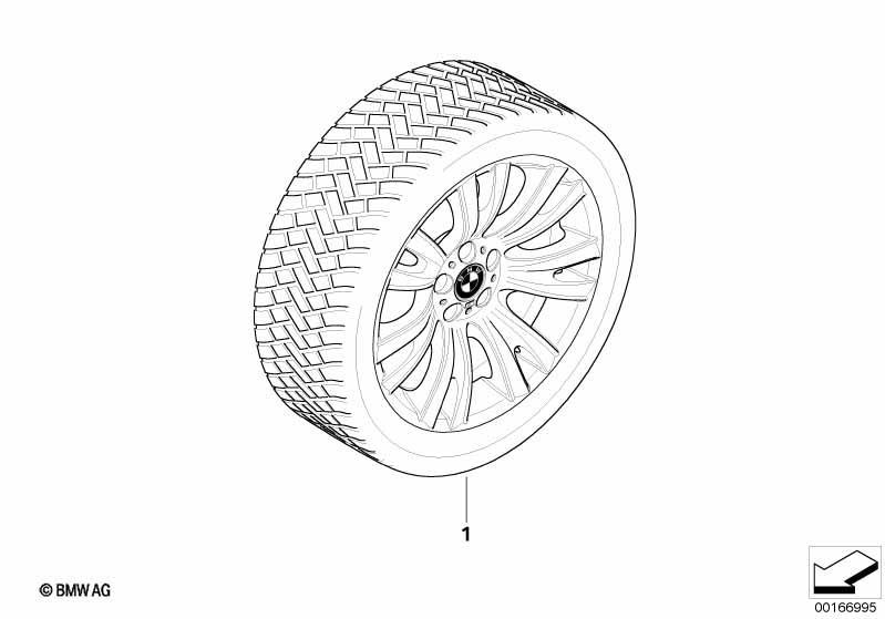 Winterkomplettrad M V-Speiche 223M - 19"