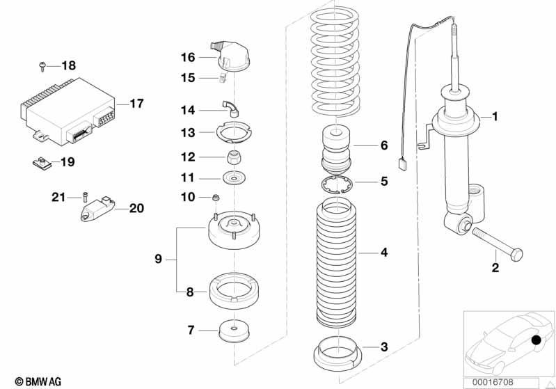 Federbein hinten EDC/Niveauregulierung