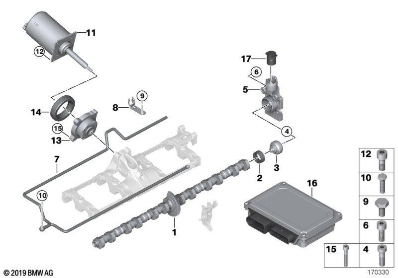 Ventilsteuerung-Exzenterwelle,Stellmotor