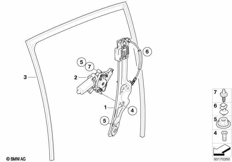 Türfenstermechanismus hinten