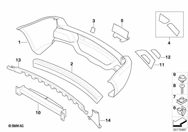 Verkl.Stossfänger hi. Aerodynamikpaket I