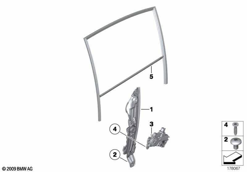 Türfenstermechanismus hinten