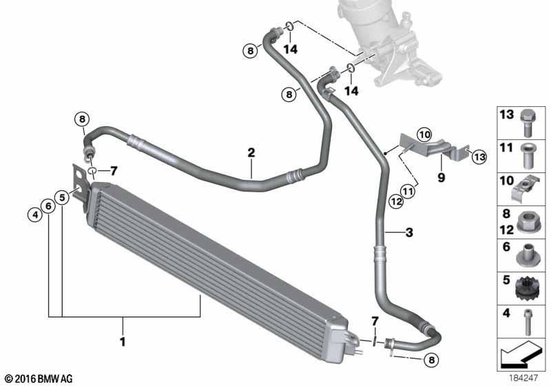 Motorölkühler/Ölkühlerleitung