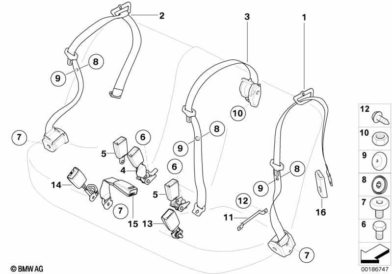 Sicherheitsgurt hinten Basis