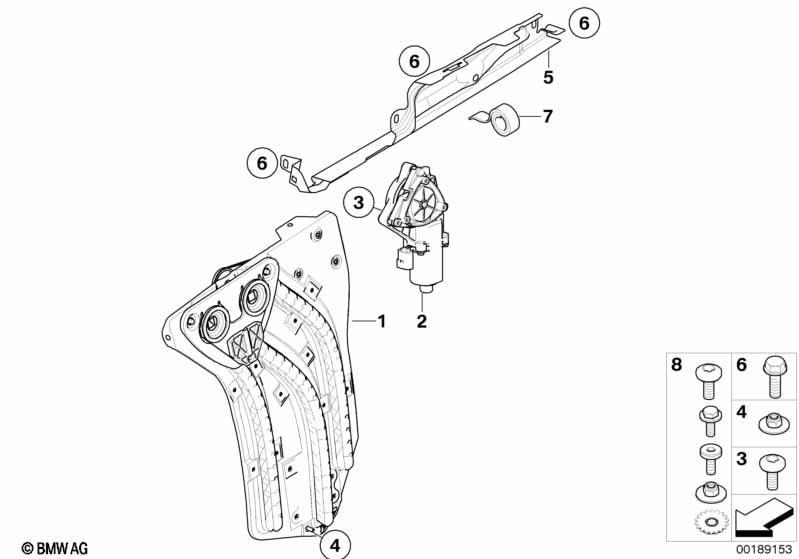 Türfenstermechanismus hinten