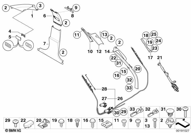 Verkleidung A- / B- / C- / D-Säule