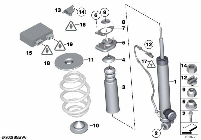 Federbein hinten VDC/Steuergerät/Sensor