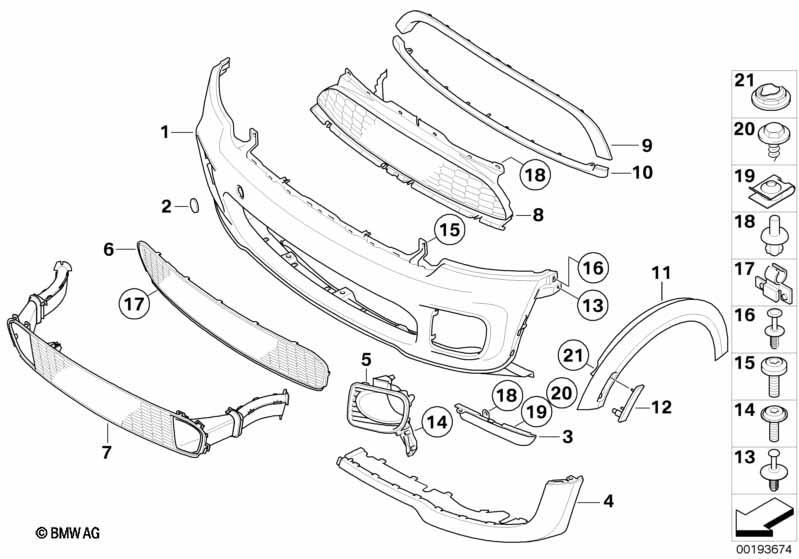 Frontverkleidung JCW Aerokit Wagenfarbe