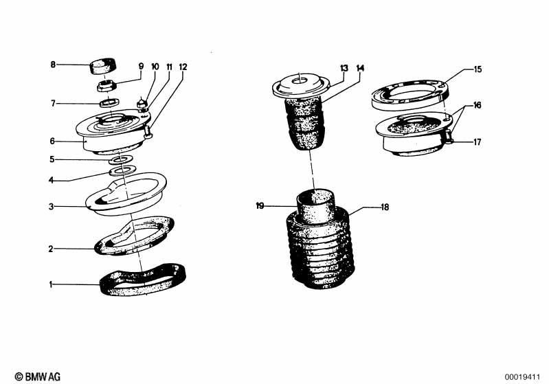 Stützlager/Federunterlage/Anbauteile