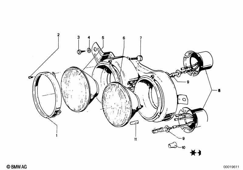 Einzelteile Scheinwerfer