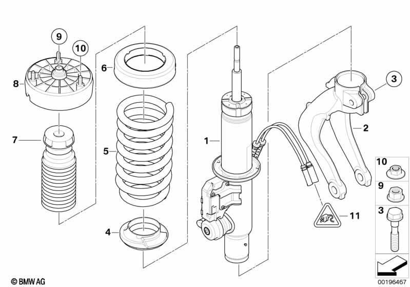 Federbein vorn VDC / Anbauteile