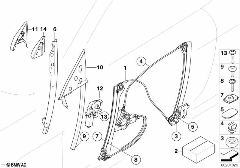 Türfenstermechanismus vorn