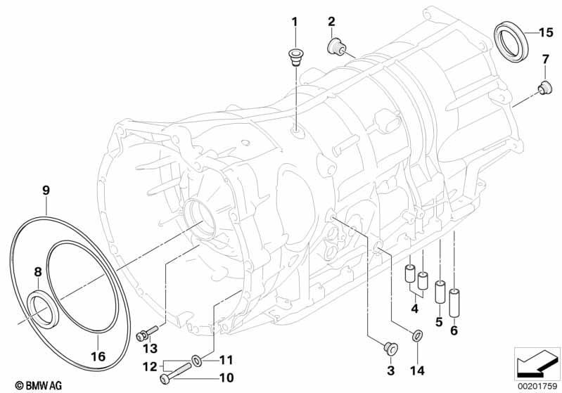 GA6HP26Z Gehäuse Anbauteile Allrad