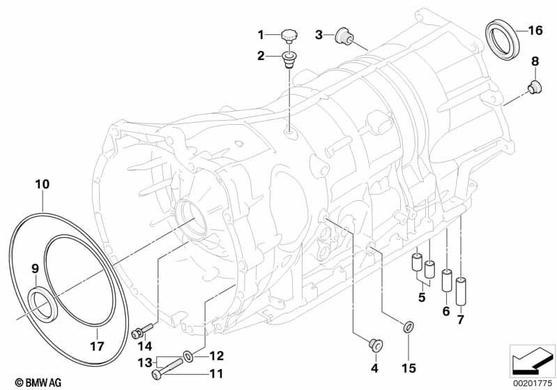 GA6HP26Z Gehäuse Anbauteile Allrad