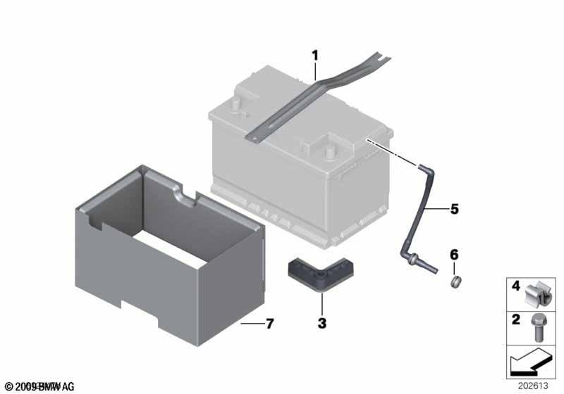 Batteriebefestigung u. Anbauteile