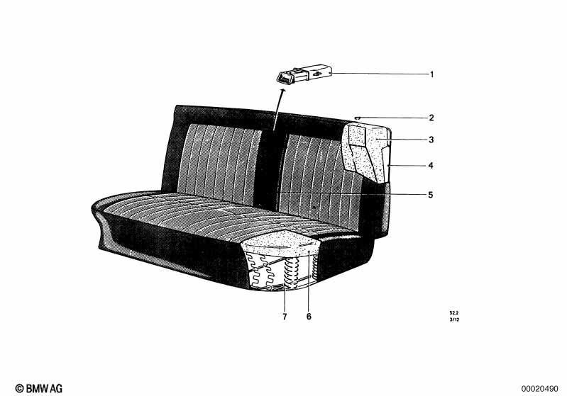 Sitz hinten Einzelteile