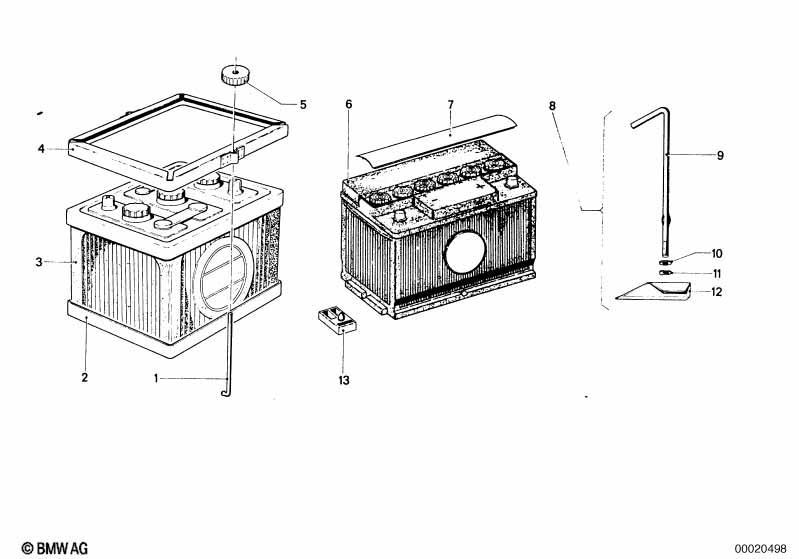 Batteriebefestigung u. Anbauteile