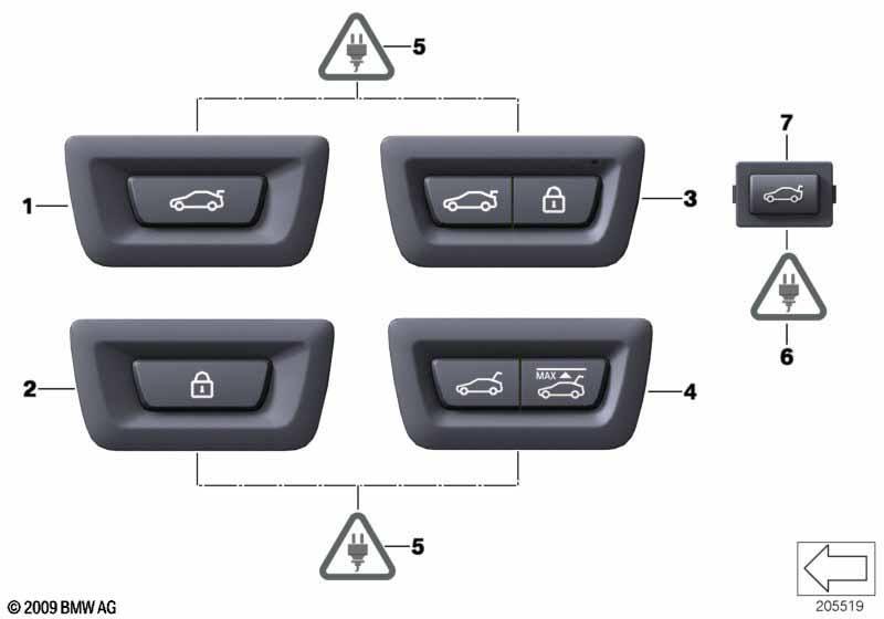 Schalter Heckklappe und Centerlock